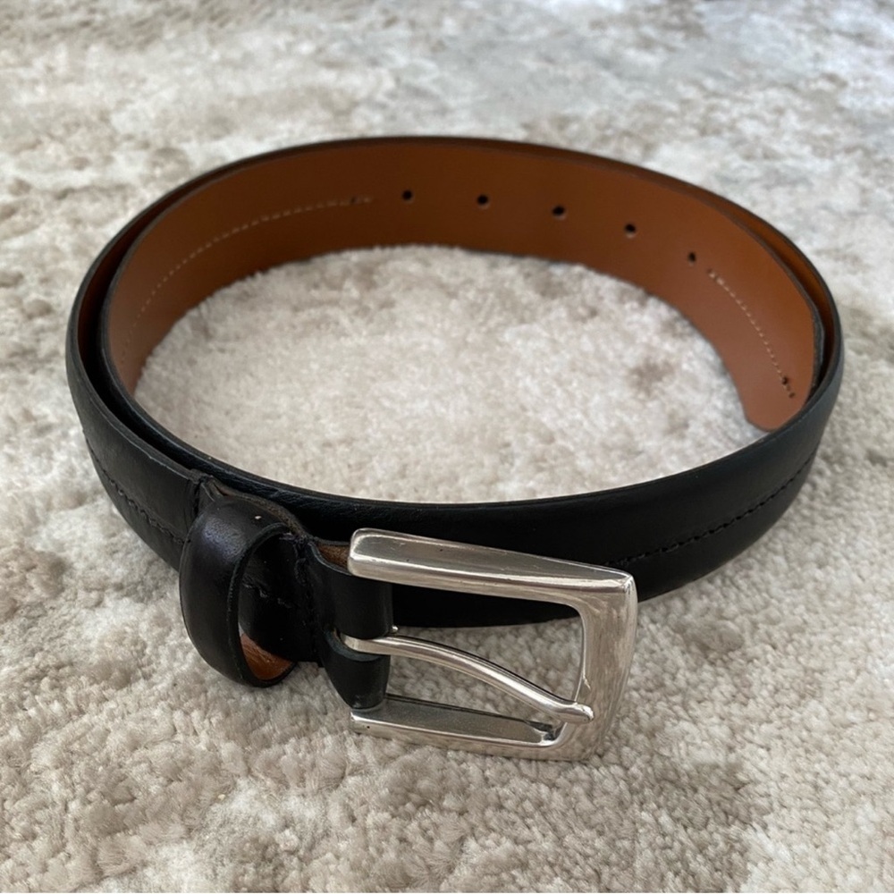Bosca Black Leather Belt